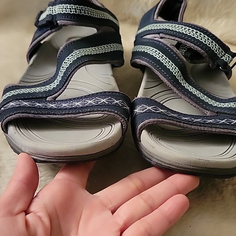 Dr. Scholl's Women's Navy Strappy Sandals. Gel Cushion Size 6M. - Picture 11 of 15